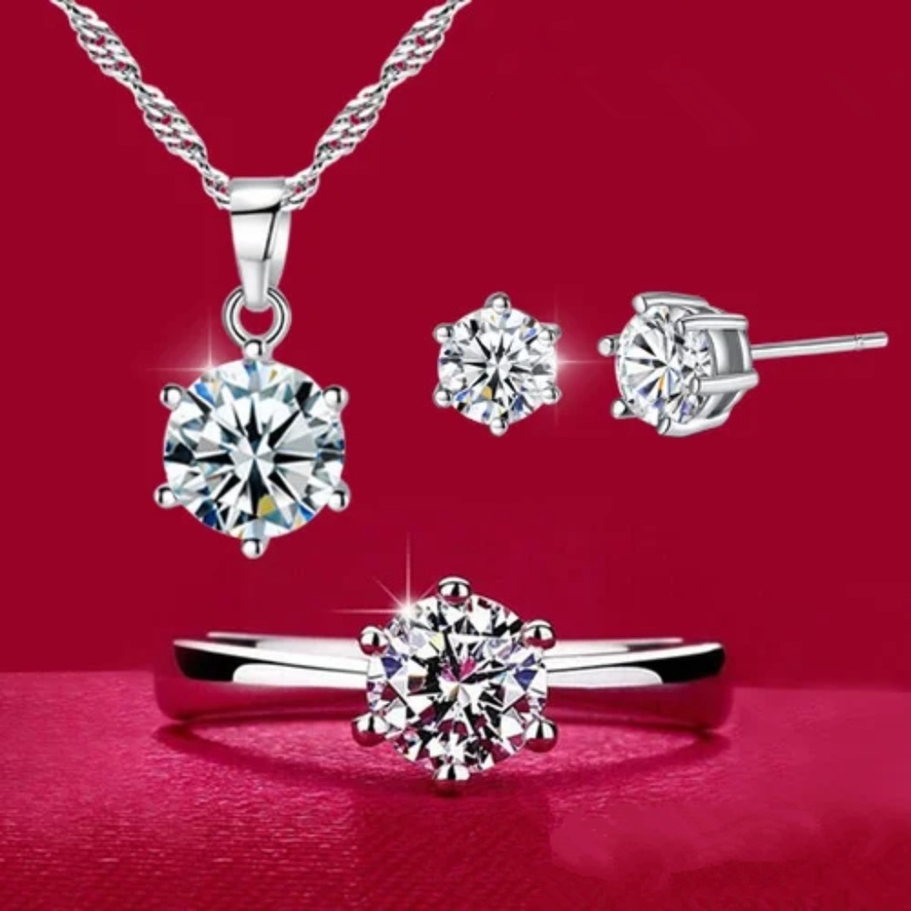 New Fashion Jewelry Set Ring Size 7 - Picture 1 of 4